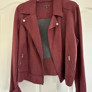 Level 99 Women's Deep Red Leather Jacket